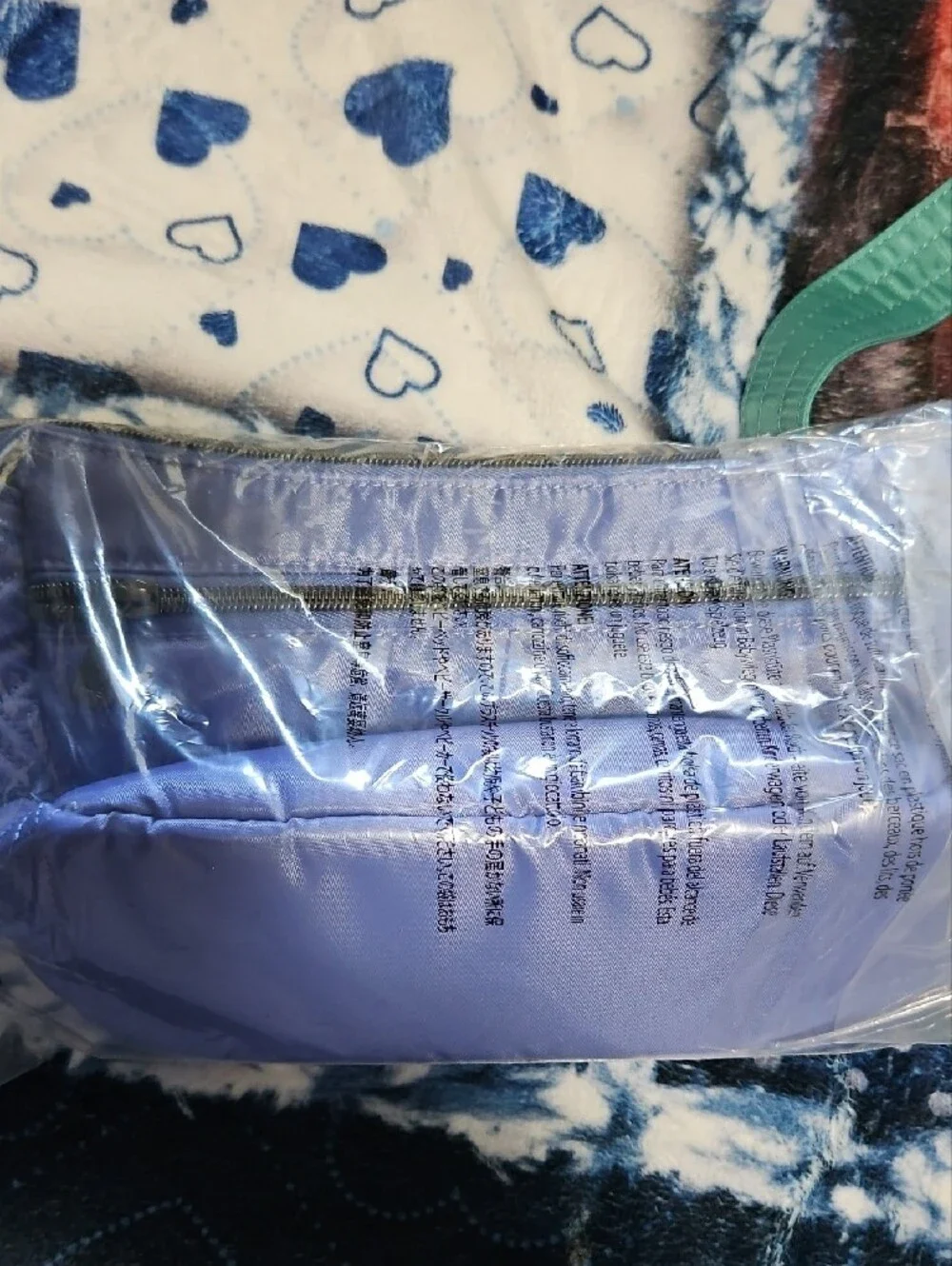lug Quilted Throw Blanket in Light Blue